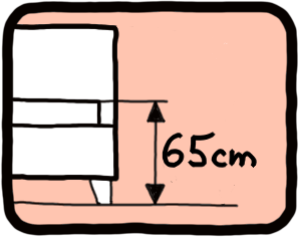 výška ležení postele 65cm